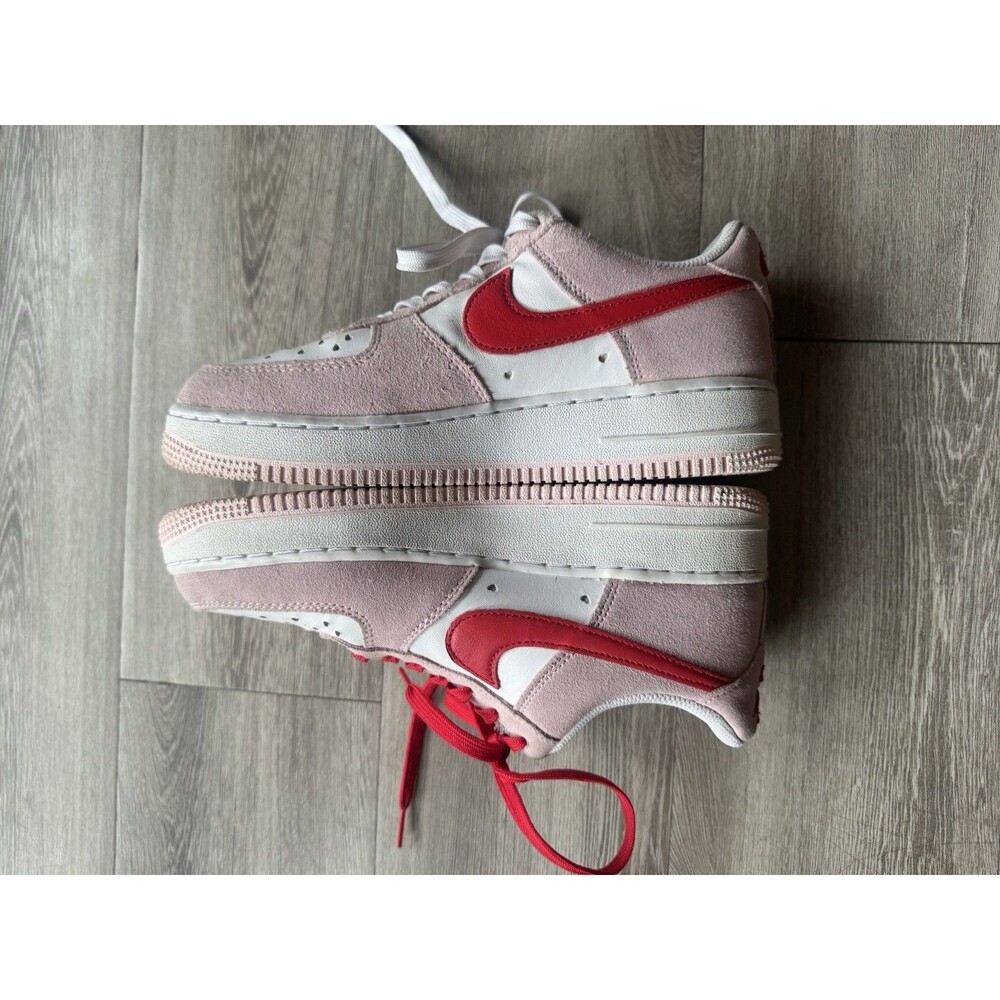 Nike Air Force 1 Low 07 QS Valentine’s Day Love Letter Pink Red DD3384-600 Suede - Picture 13 of 16